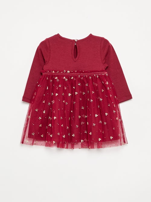 Robe avec bas en tulle 'Minnie' 'Disney' - Kiabi Robe avec bas en tulle 'Minnie' 'Disney' - Kiabi