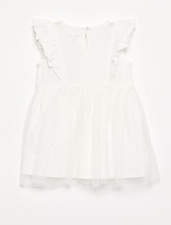 Robe avec base en tulle pailletée