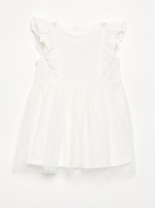 Robe avec base en tulle pailletée - Kiabi