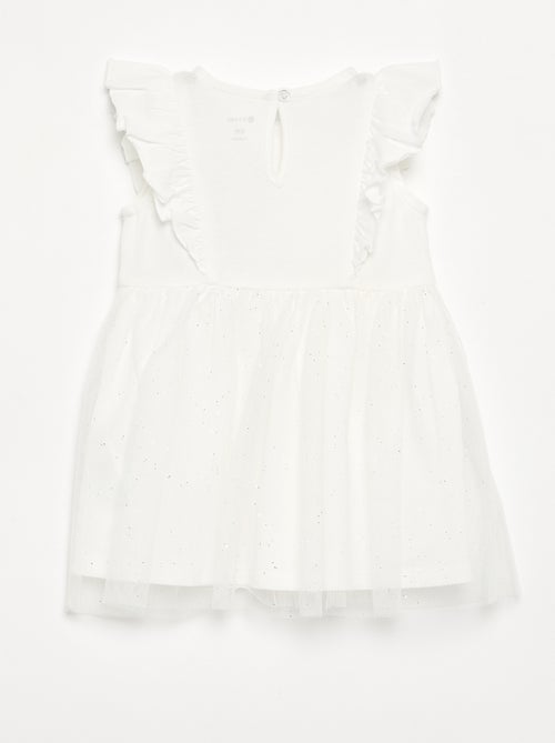 Robe avec base en tulle pailletée - Kiabi