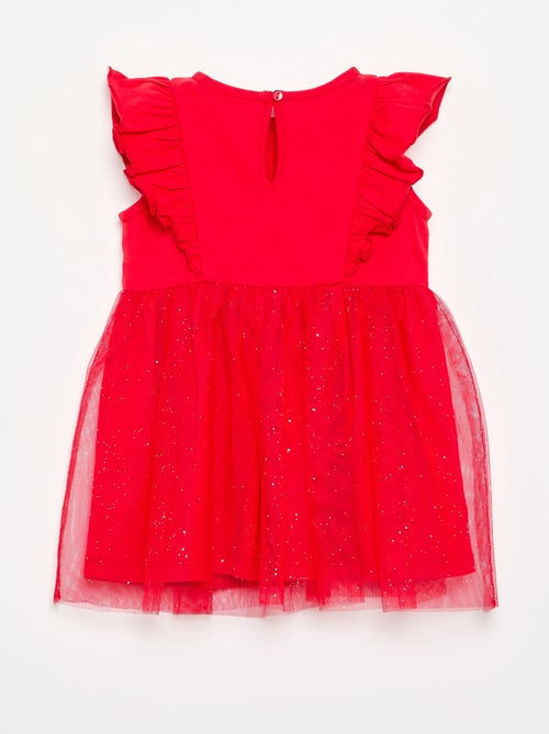 Robe avec base en tulle pailletée - Kiabi