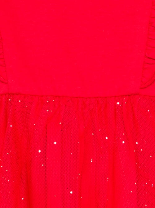 Robe avec base en tulle pailletée - Kiabi