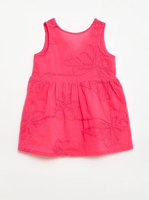 Robe avec broderies fleurs - Kiabi