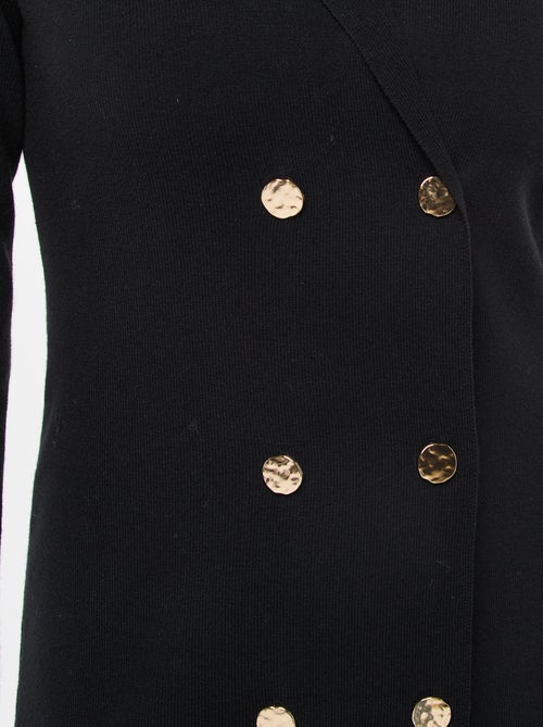 Robe avec double boutonnage uni - Kiabi