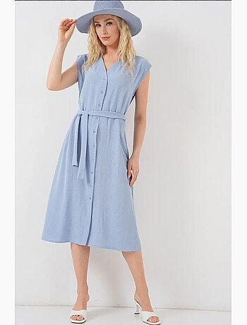 Robe ayrobin sans manches avec ceinture bdart