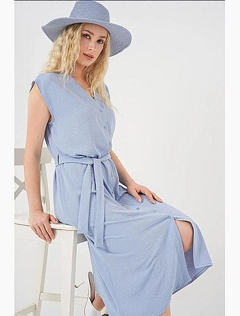 Robe ayrobin sans manches avec ceinture bdart
