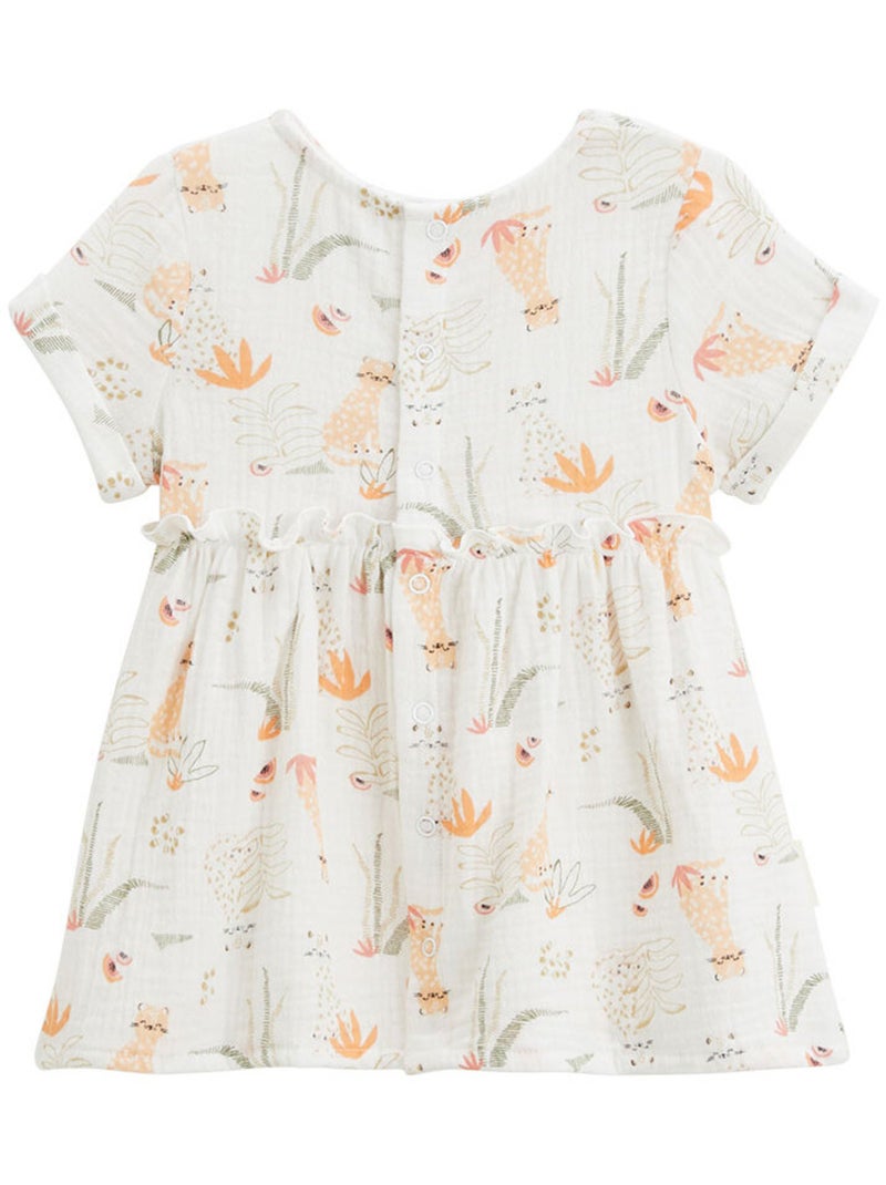 Robe b?b? en gaze de coton Sierra Ecru - Kiabi