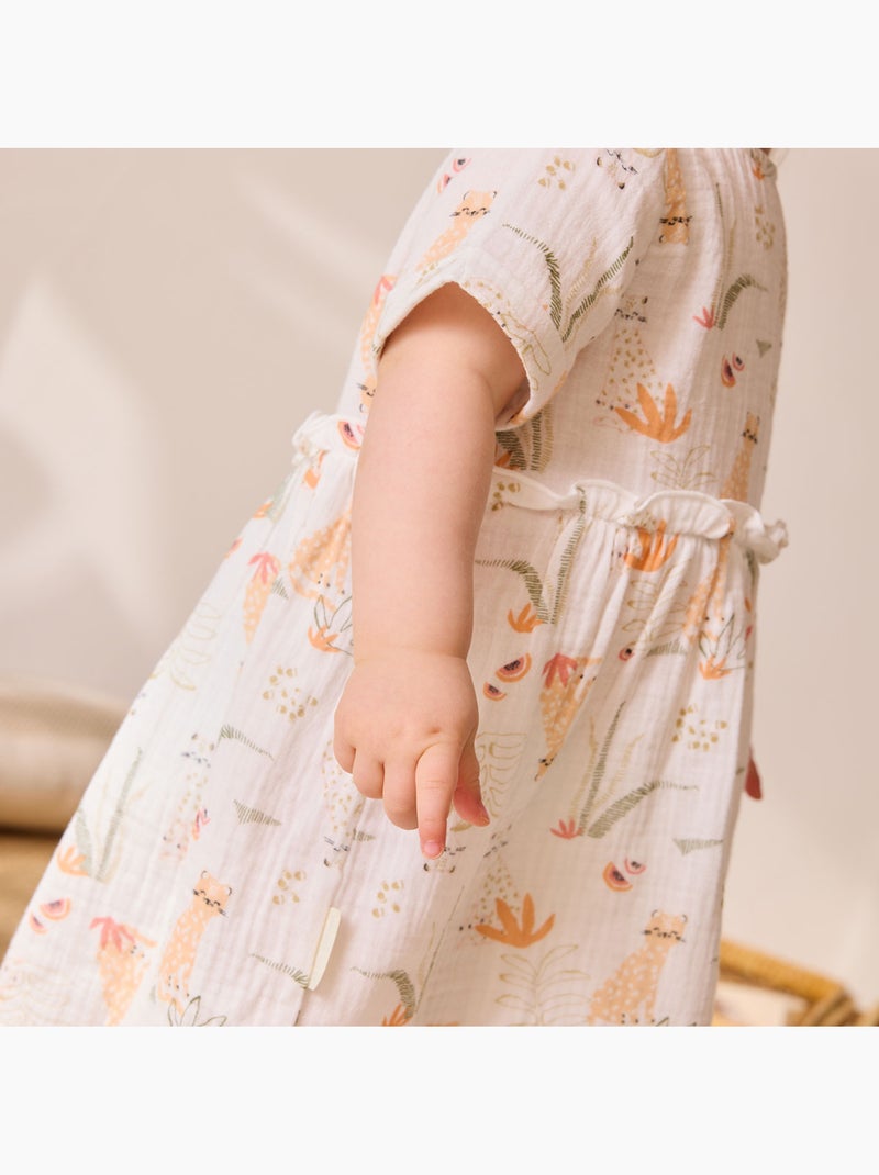 Robe bébé en gaze de coton Sierra Ecru - Kiabi