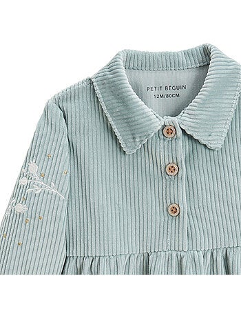 Robe bébé en velours côtelé alma