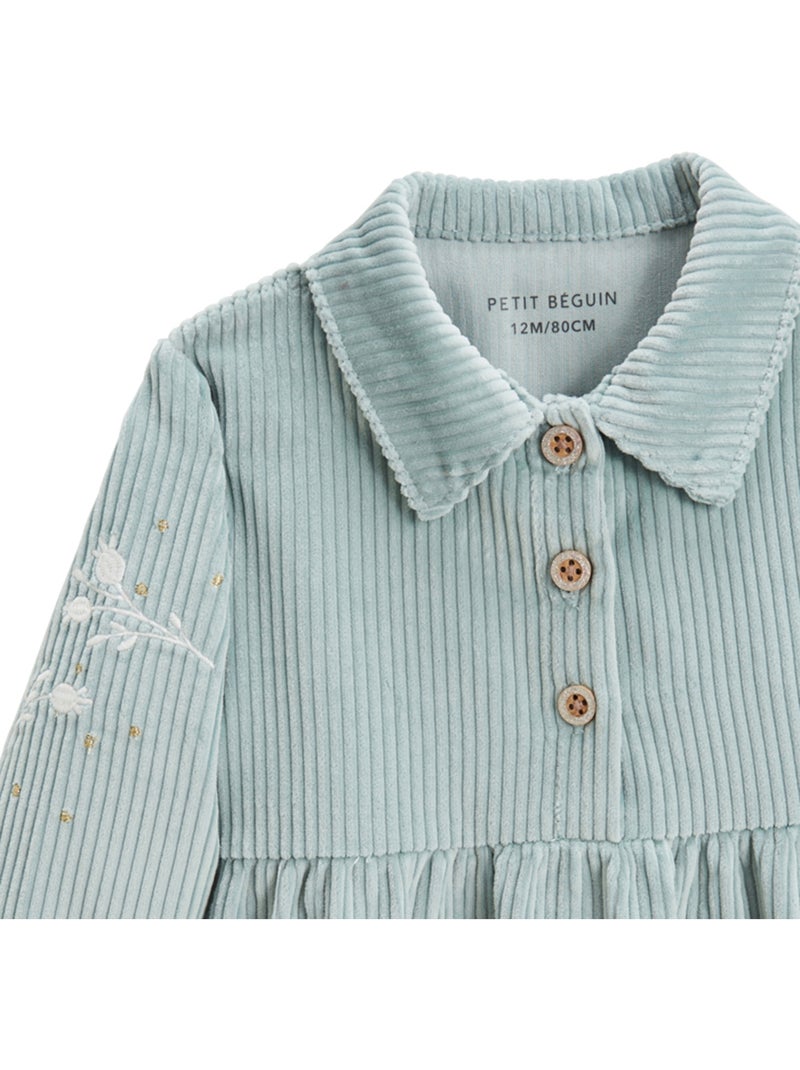 Robe bébé en velours côtelé Alma Bleu - Kiabi