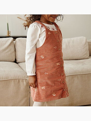 Robe bébé en velours côtelé ollie