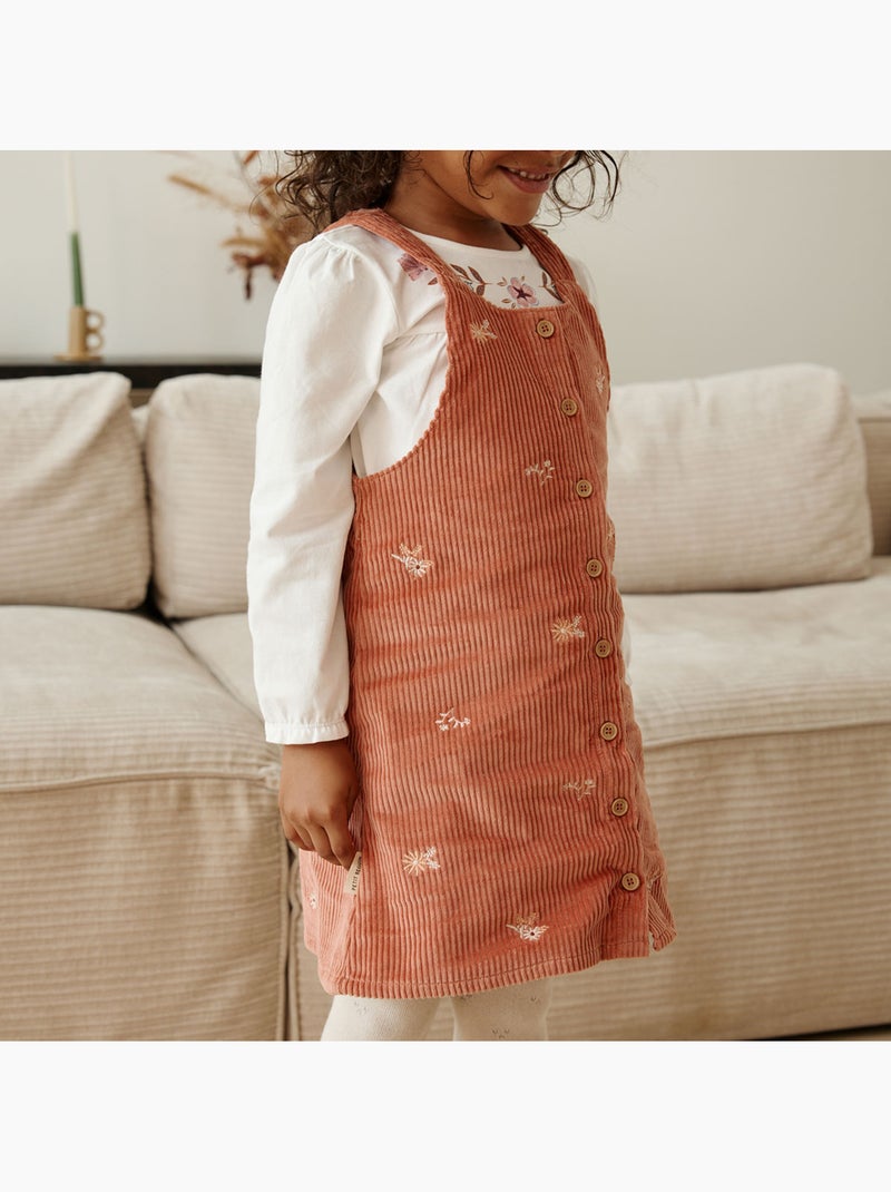 Robe bébé en velours côtelé ollie Rose foncé - Kiabi