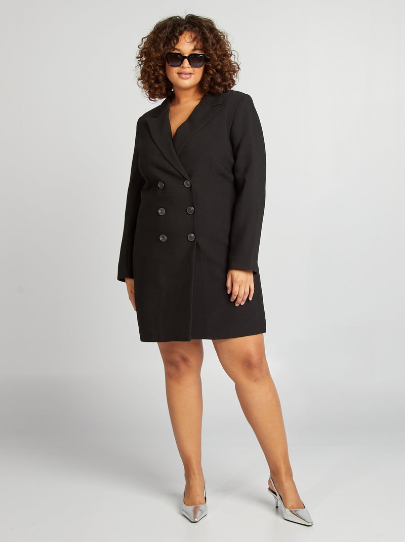 Robe blazer unie noir - Kiabi
