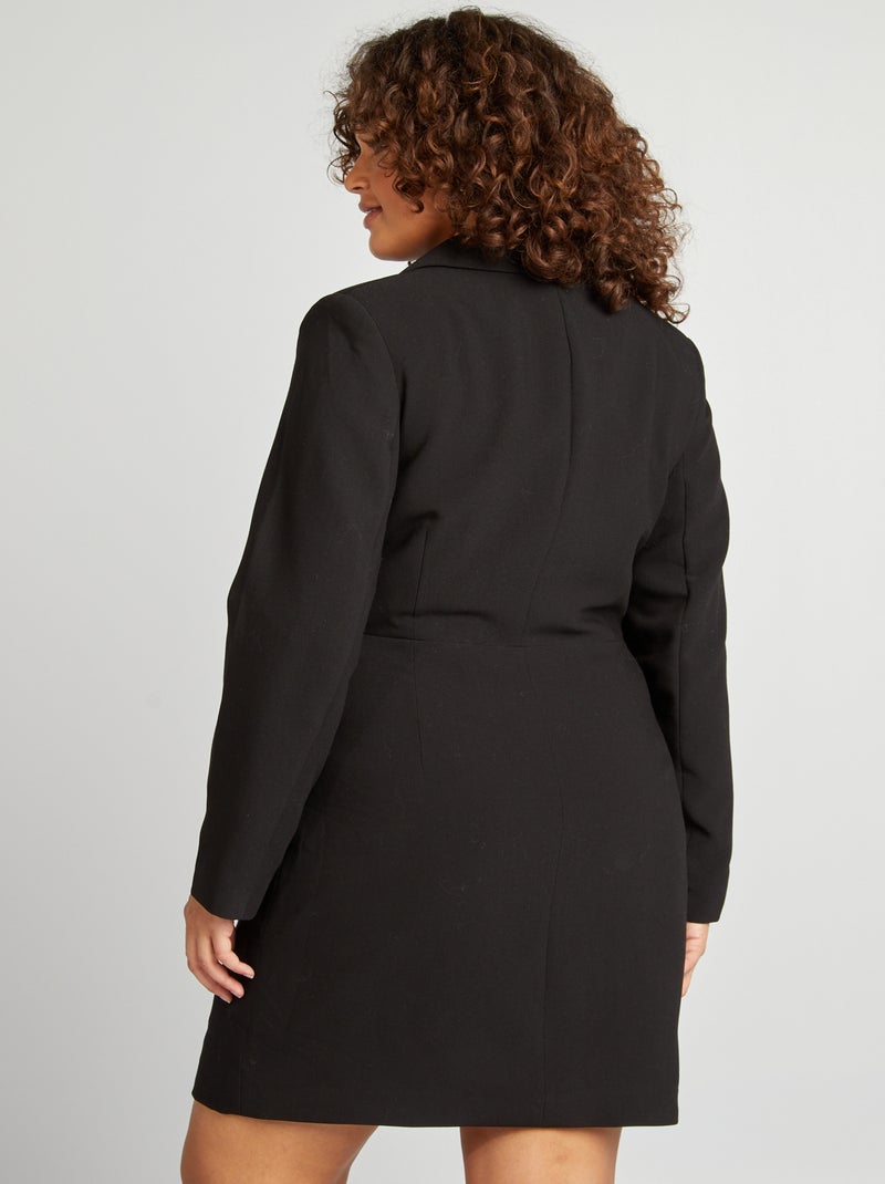 Robe blazer unie noir - Kiabi