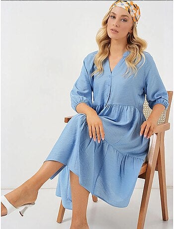 Robe boutonnée à manches courtes bdart