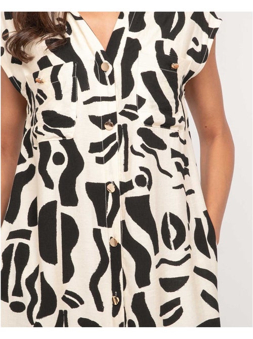 Robe boutonnée longue sans manches isaline - Kiabi Robe boutonnée longue sans manches isaline - Kiabi