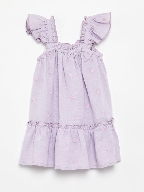 Robe brodée sans manches - Kiabi