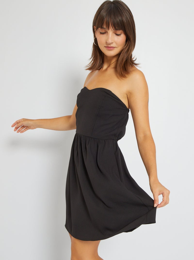 Robe bustier noir - Kiabi