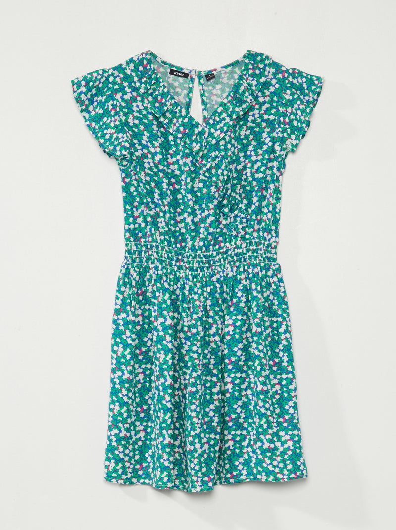 Robe cache-cœur Vert - Kiabi