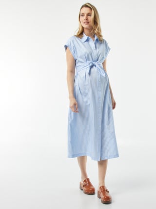 Robe chemise à nouer de maternité