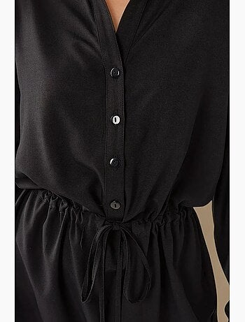 Robe chemise courte en viscose coupe décontractée hiccup