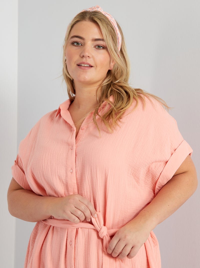Robe Rose Kiabi Taille 46 - Style Cache-cœur Longueur Genou - Neuf Avec étiquettes