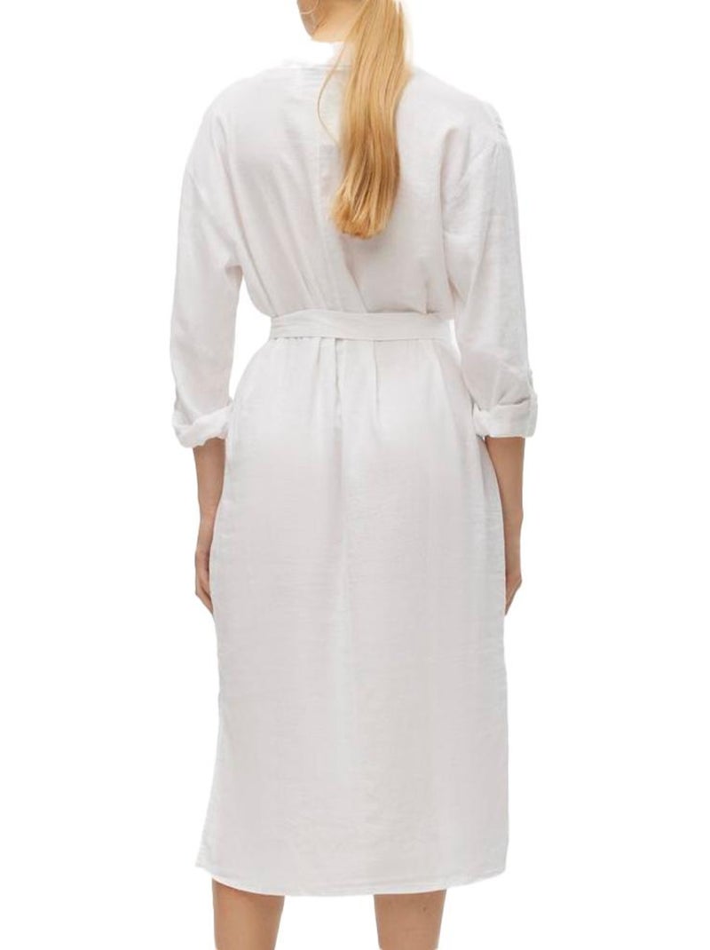 Robe Chemise Femme Vero Moda Linn Blanc - Kiabi
