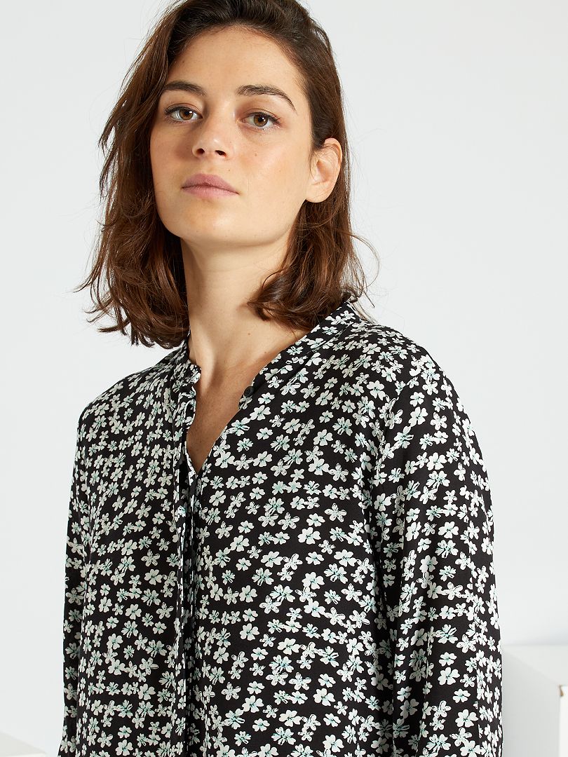 Robe imprimée courte 'JDY' - Noir - 15.00