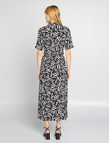 Robe chemise longue à motif