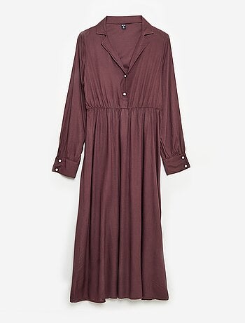 Robe chemise longue facile à enfiler