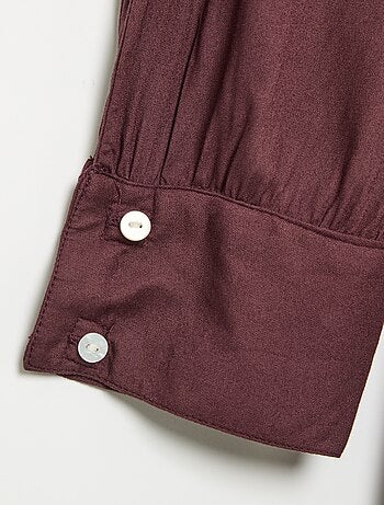 Robe chemise longue facile à enfiler