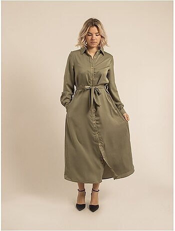 Robe chemise longue iseline