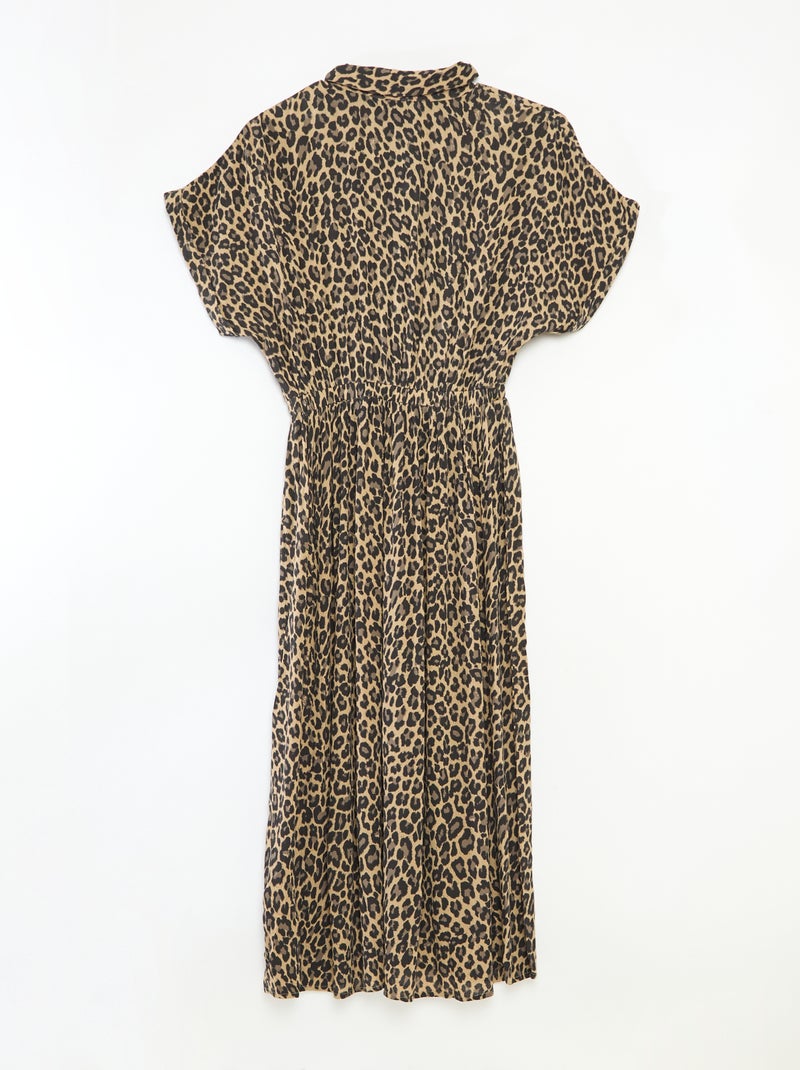 Robe chemise longue léopard - collection facile à enfiler Léopard - Kiabi