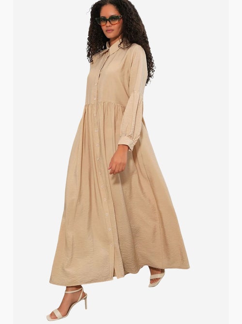 Robe chemise maxi ample bdart - Kiabi Robe chemise maxi ample bdart - Kiabi