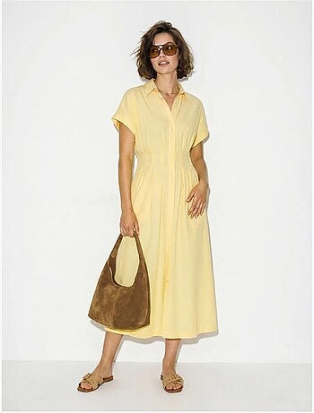 Robe chemise midi cintrée lucci