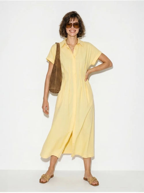 Robe chemise midi cintrée lucci - Kiabi Robe chemise midi cintrée lucci - Kiabi