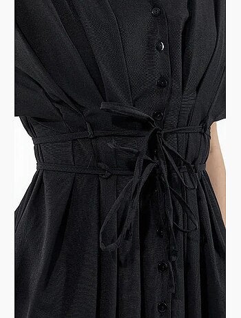 Robe chemise midi décontractée à col en v busem