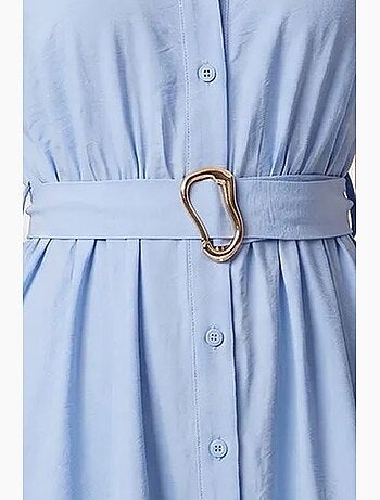 Robe chemise midi en popeline ceinturée istanbul