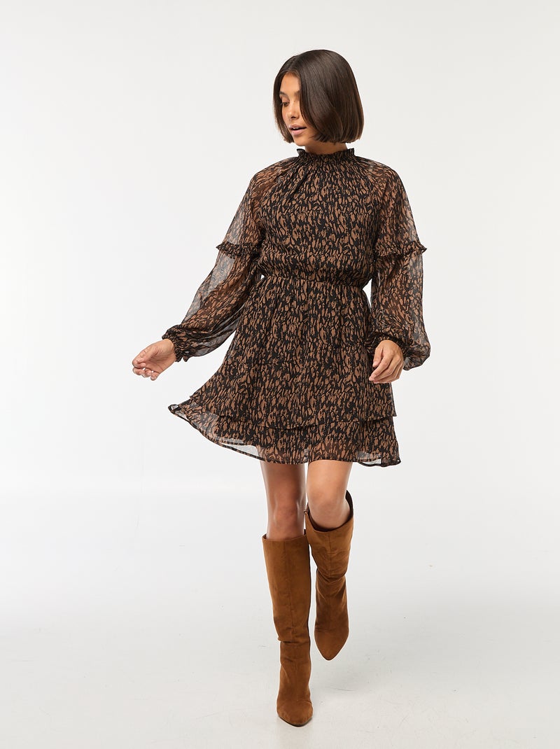 Robe chemisier Noir - Kiabi