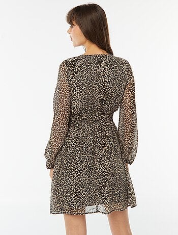 Robe cintrée en maille crêpe