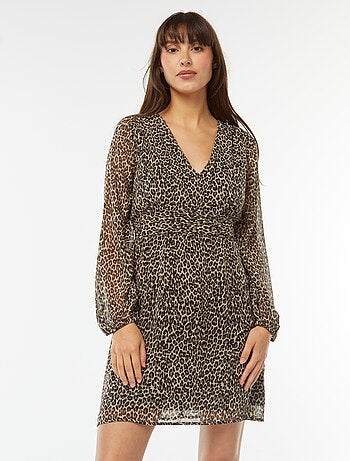 Robe cintrée en maille crêpe