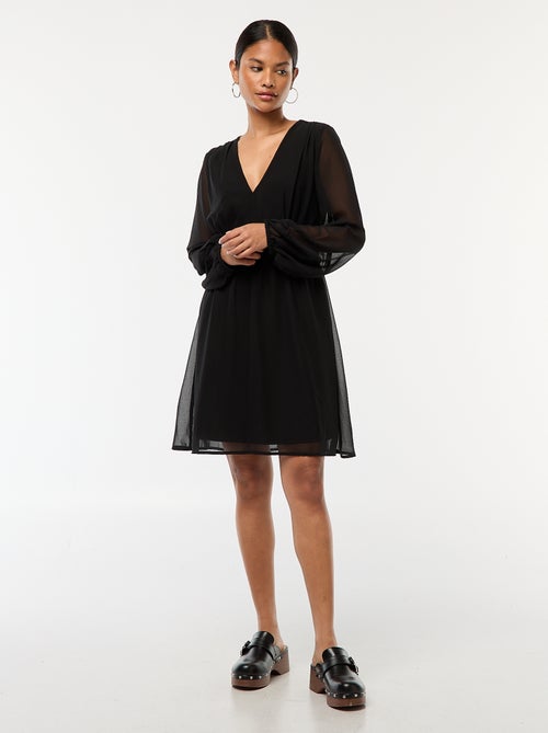 Robe cintrée en maille crêpe - Kiabi