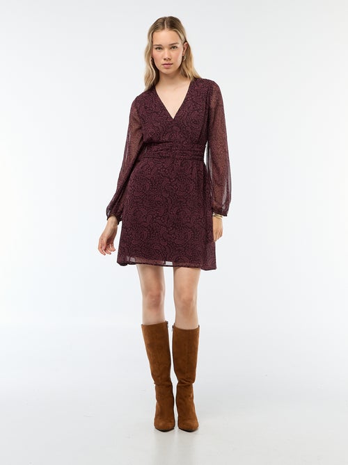 Robe cintrée en maille crêpe - Kiabi