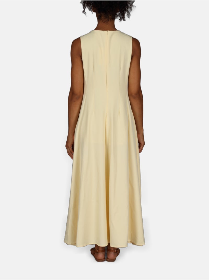 Robe col arrondi Jaune - Kiabi