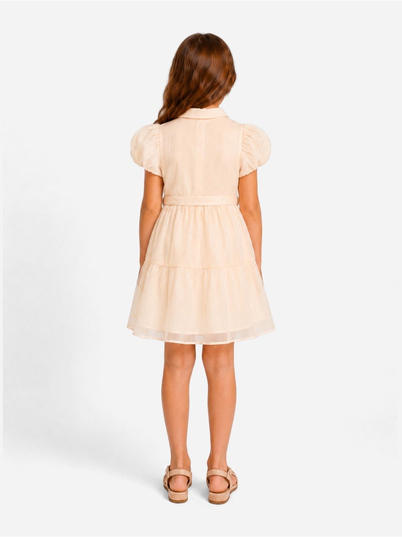 Robe col chemise - Kids Star Crème - Kiabi