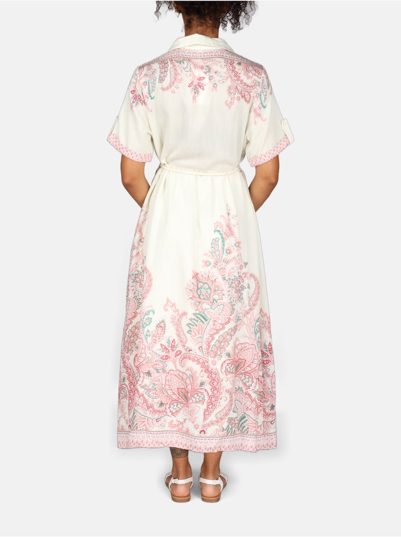 Robe col chemise Rose - Kiabi