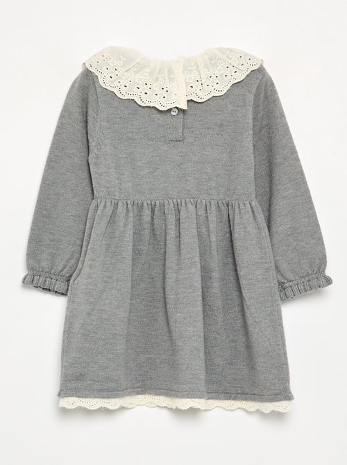 Robe col claudine + collants - Kiabi