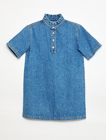 Robe col mao en jean