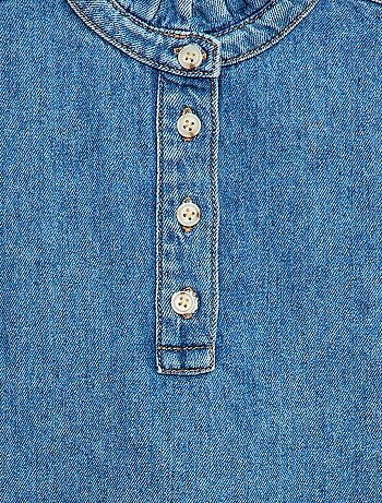 Robe col mao en jean