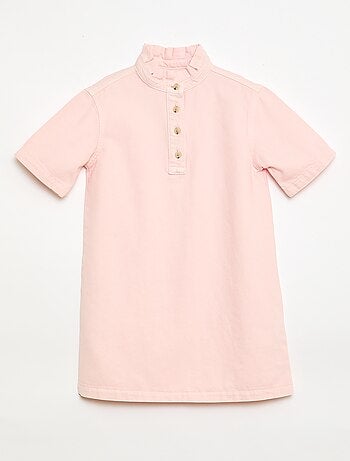 Robe col mao en jean